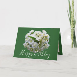 Floral Chic Boeket Witte Spirea Bloemen Verjaardag Kaart
