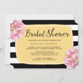 Floral Chic Bridal Shower Invitation / Yellow Kaart (Voorkant)