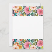 Floral Chic Bridal Shower Kaart (Achterkant)