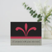 Floral Chic Briefkaart, Magenta Briefkaart (Staand voorkant)