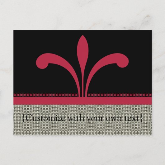 Floral Chic Briefkaart, Magenta Briefkaart (Voorkant)