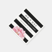 Floral Chic gepersonaliseerde bruiloft servetten (Hoek)