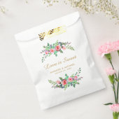 Floral Chic Gold Love is Sweet Wedding Favor Bag Bedankzakje (Gezegeld)