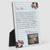 Floral Chic handgeschreven liefdesbrief Mam berich Fotoplaat (Zijkant)