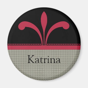 Floral Chic Magnet, Magenta Magneet