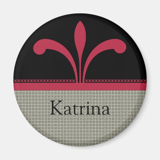 Floral Chic Magnet, Magenta Magneet (Voorkant)