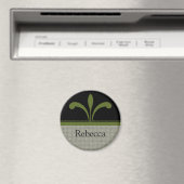Floral Chic Magnet, Olive Green Magneet (Insitu (Vaatwasser))