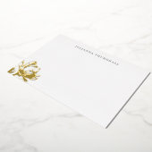 Floral Chic Magnolia Luxe persoonlijke verhalen Folie Uitnodiging (Gedraaid)