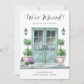 Floral Chic Modern Moving Announge vooraan Kaart (Voorkant)