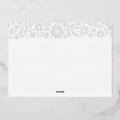 Floral Chic Peony Luxe persoonlijke verhalen Folie Uitnodiging (Achterkant)