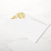 Floral Chic Peony Luxe persoonlijke verhalen Folie Uitnodiging (Gedraaid)