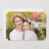 Floral Chic Photo Save the Date Card / Roze (Achterkant)