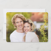 Floral Chic Photo Save the Date | Glitter Kaart (Achterkant)