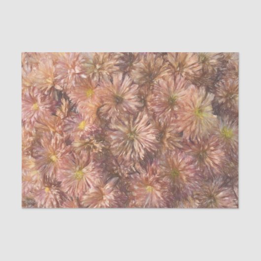 Floral Chic Pink Pastel Chrysanthemum Decoupage Tissuepapier (Voorkant)