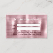 Floral Chic Roos Blush Roze druppelen Afsprakenkaartje (Achterkant)