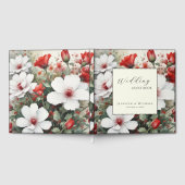 Floral Chic Simple Minimalist Modern Plain Wedding Gastenboek (Volledig)