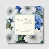 Floral Chic Simple Minimalist Modern Plain Wedding Gastenboek (Voorkant)