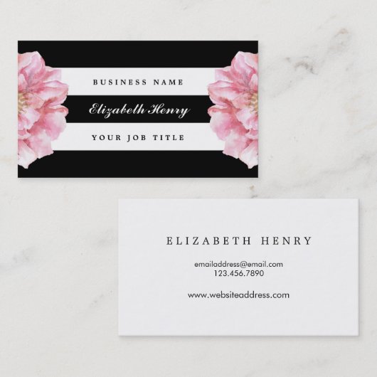 Floral Chic Visitekaartjes (Voorkant / Achterkant)