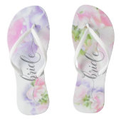 FLORAL CHIC WEDDING SWEET PEAS Bride Teenslippers (Voetbed)