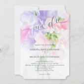 FLORAL CHIC WEDDING SWEET PEAS KAART (Voorkant)