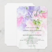 FLORAL CHIC WEDDING SWEET PEAS KAART (Voorkant / Achterkant)