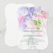 FLORAL CHIC WEDDING SWEET PEAS KAART (Voorkant / Achterkant)