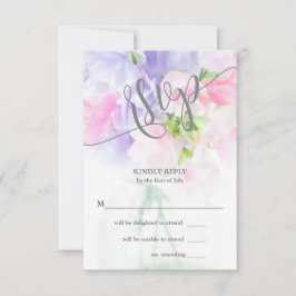 FLORAL CHIC WEDDING SWEET PEAS RSVP KAARTJE