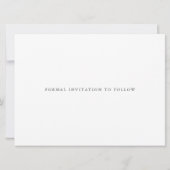 FLORAL CHIC WEDDING SWEET PEAS SAVE THE DATE (Achterkant)