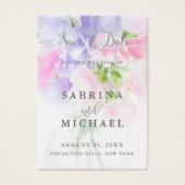FLORAL CHIC WEDDING SWEET PEAS VISITEKAARTJE (Voorkant)