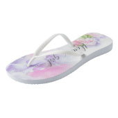 FLORAL CHIC WEDING SWEET PEAS Bloemenmeisje Teenslippers (Schuin)
