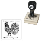 Floral Chicken Boerderij Fresh Eggs Custom Carton Rubberstempel (Gestempeld)