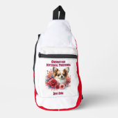 Floral Chihuahua A Petite Canine Bloeit Sling Bag (Voorkant)