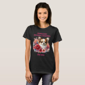 Floral Chihuahua A Petite Canine Bloeit T-shirt (Voorkant volledig)