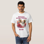 Floral Chihuahua A Petite Canine Bloeit T-shirt (Voorkant volledig)
