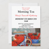 Floral China Cup Goedemiddag Tea aanpassen Kaart (Voorkant)