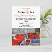 Floral China Cup Goedemiddag Tea aanpassen Kaart (Staand voorkant)