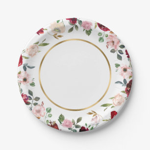 Floral China Papieren Bordje