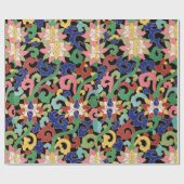 Floral-Chinees patronen Verpakkingspapier Cadeaupapier (Vlak)