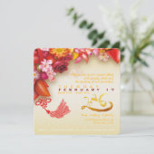 Floral Chinese gold Paper-cut Horse 2026 PSqInv (Staand voorkant)