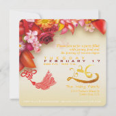 Floral Chinese gold Paper-cut Horse 2026 PSqInv (Voorkant)