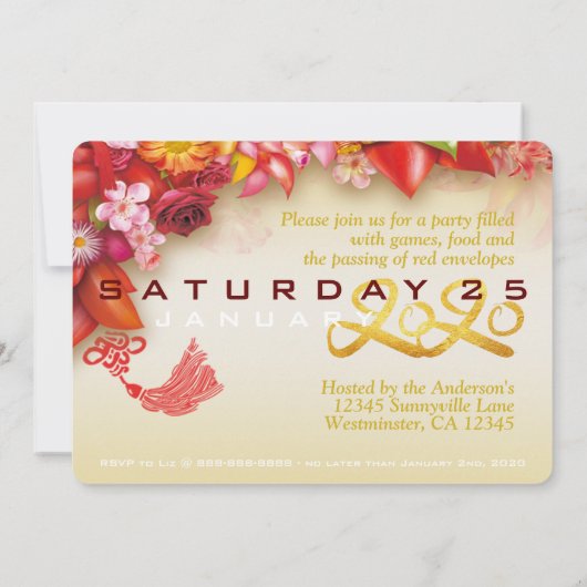 Floral-Chinese goudpapier — Rat. 2020 Partij C (Achterkant)