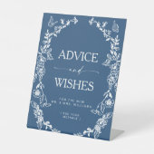 Floral Chinoiserie Advies & Wensen Pedestal Reclamebord Met Voetstuk (Voorkant)