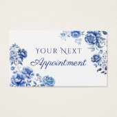 Floral chinoiserie afspraakkaart visitekaartje (Voorkant)