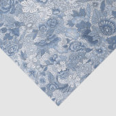 Floral Chinoiserie Aziatisch Blauw en Wit Decoupag Tissuepapier (Detail)