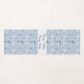 Floral Chinoiserie Blue Toile with custom text Yogamat (Voorkant (horizontaal))