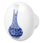 Floral Chinoiserie Blue White Foliage Ginger Jar Keramische Knop (Rechts)
