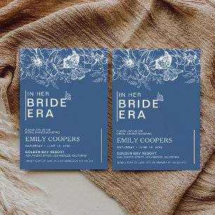 Floral Chinoiserie Bruids Douche Uitnodiging