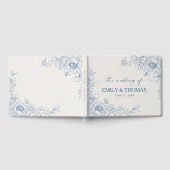 Floral Chinoiserie bruiloft gastenboek (Volledig)