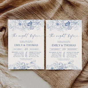 Floral Chinoiserie de avond ervoor Kaart