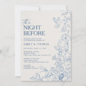 Floral Chinoiserie de avond voor de uitnodiging (Voorkant)